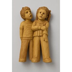 Vintage Lee Bortin Originals Boy and‎ Girl Sculpture Chicago Signed
